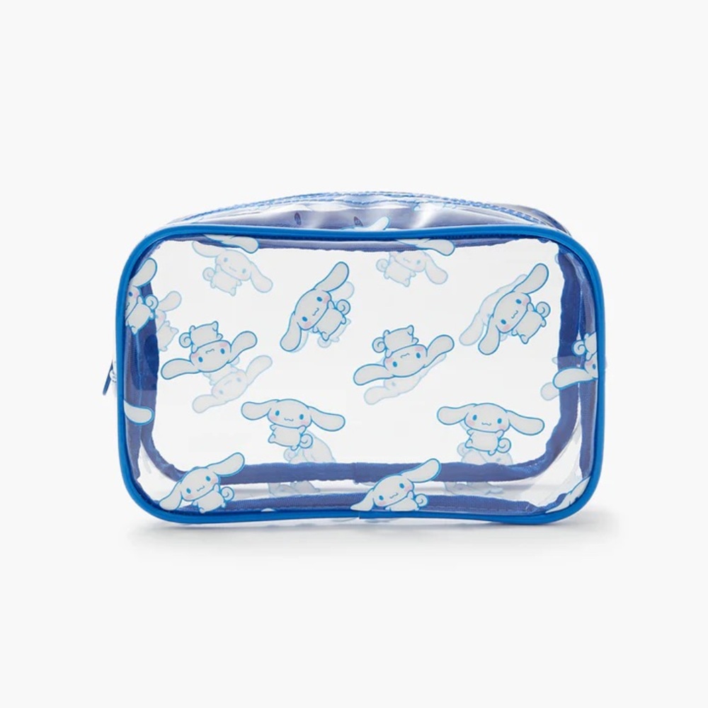 Clear Blue Cinnamonroll Print Cosmetic Bag